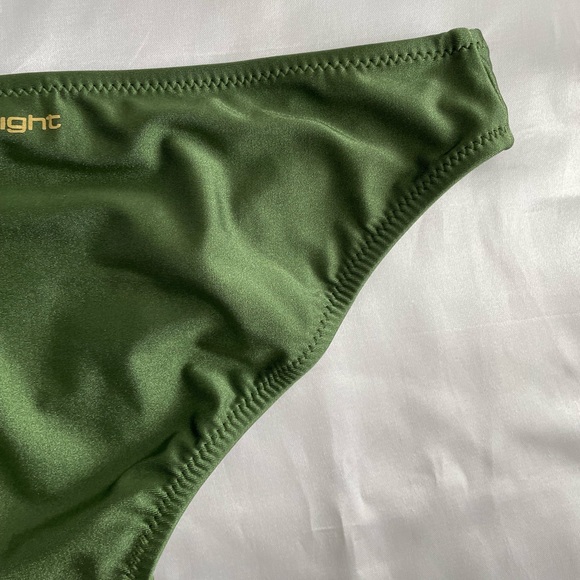 I⭐nsight Womens Size Medium Green Shiny Metallic Bikini Bottom - Picture 9 of 12